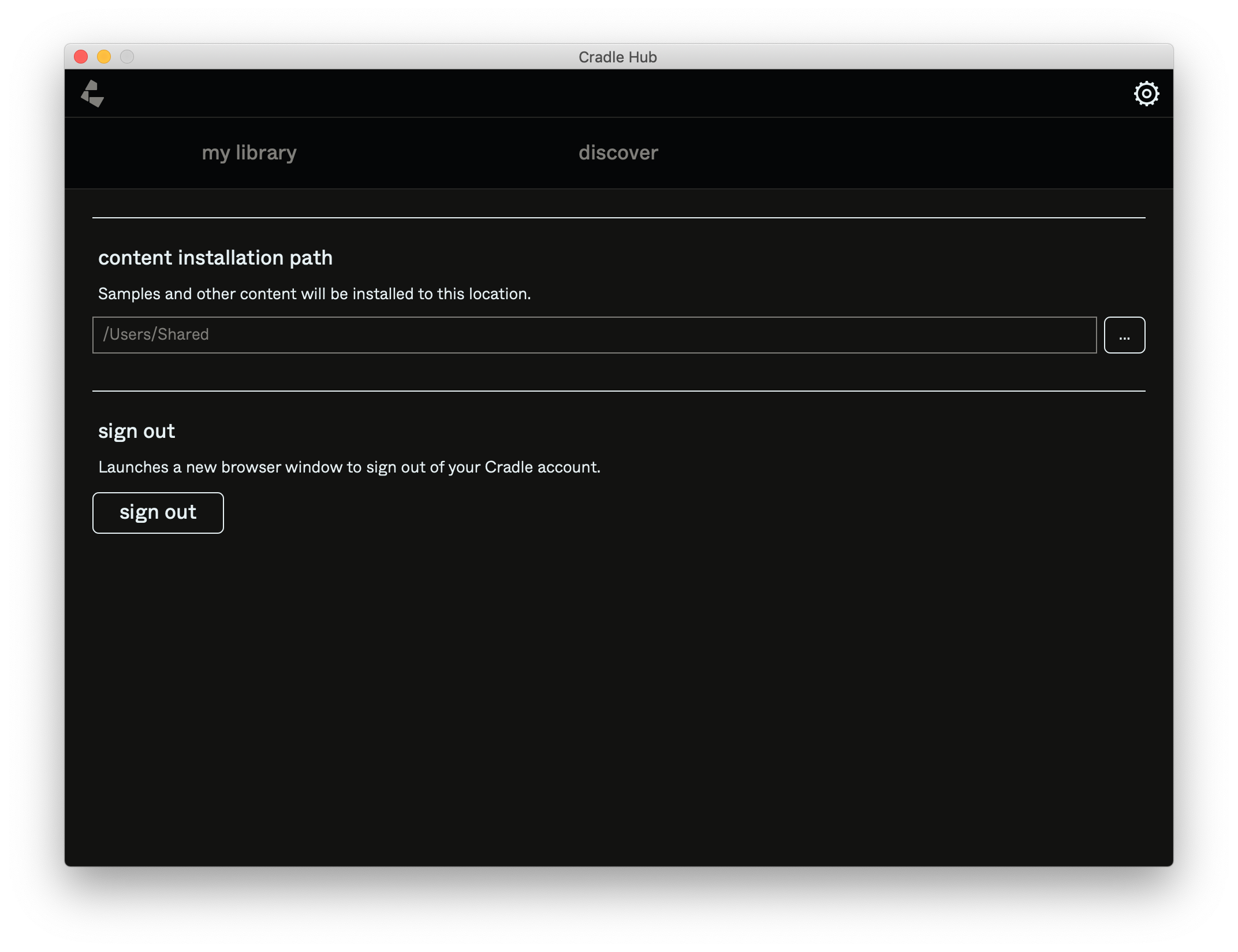 Where does Cradle Hub install files? Cradle Support